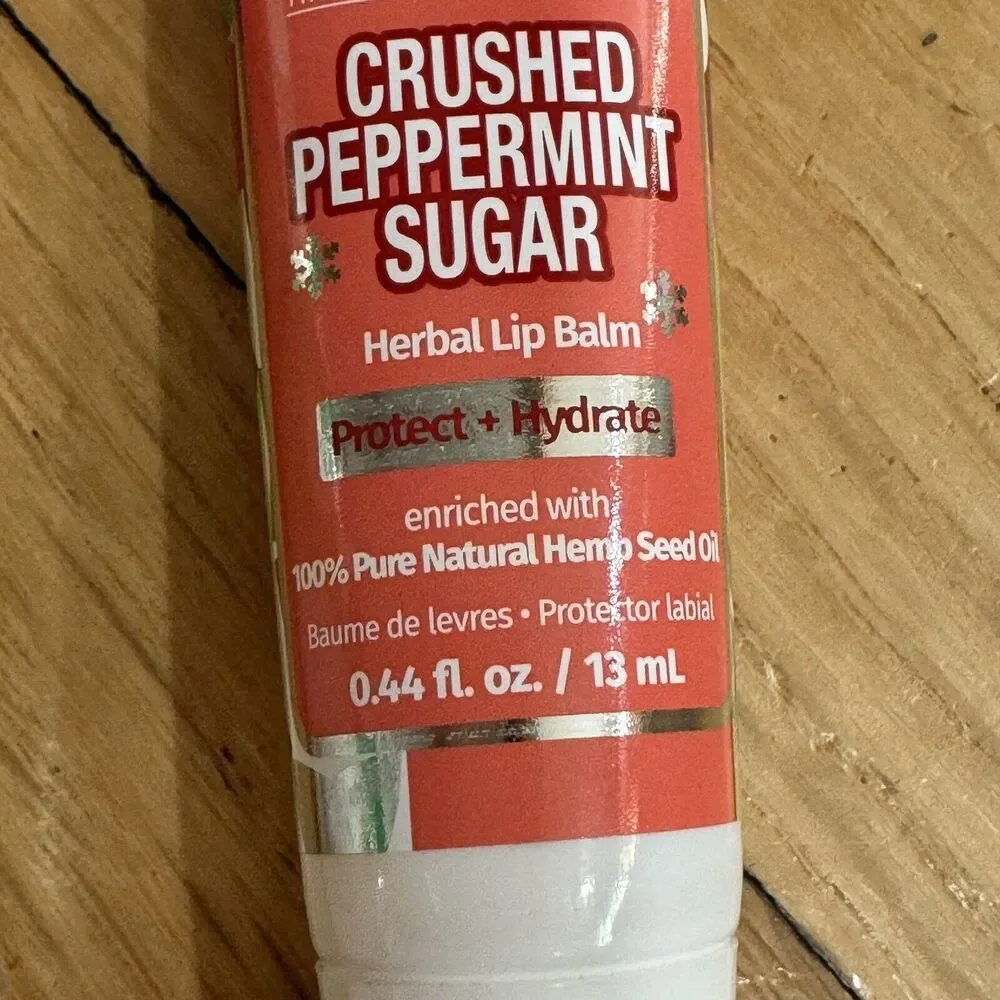 Hempz Crushed Peppermint Sugar Body‎ Moisturizer 2.25oz and Lip Balm 0.44oz Set